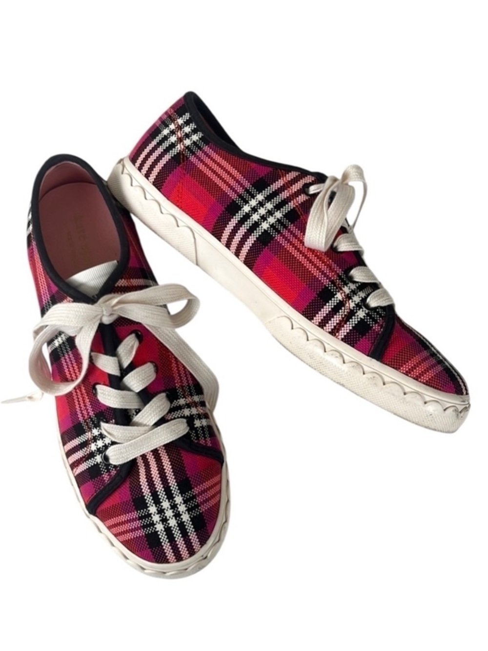 EUC Kate Spade Vale Plaid Sneakers Size 6